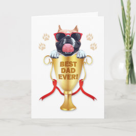 van de Dog Funny Vaderdag Cute Bulldog Kaart