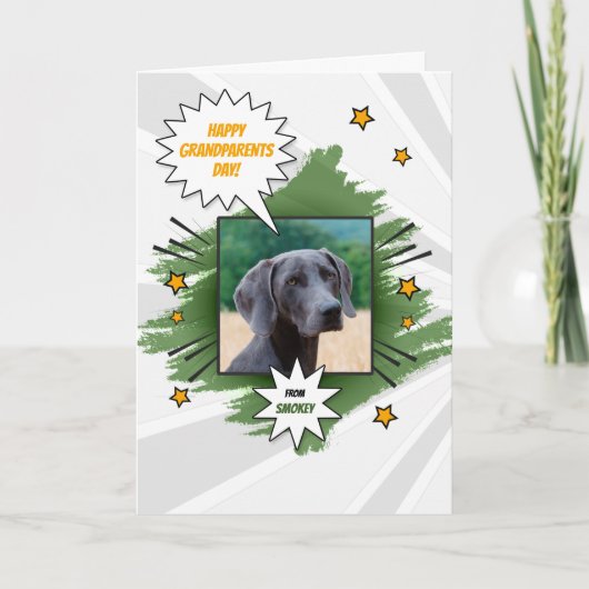 van de Dog Grandouders Day met Pet's Photo Kaart (Voorkant)