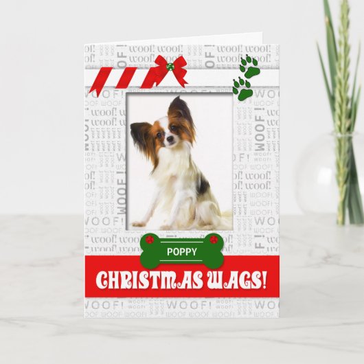 van de Dog kersttassen foto Verticaal Feestdagen Kaart (Voorkant)