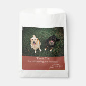 Van de Dog Terracotta Modern dank je huwelijk Bedankzakje (Voorkant)