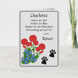 Van de Dog Valentijn of Birthday Kaart