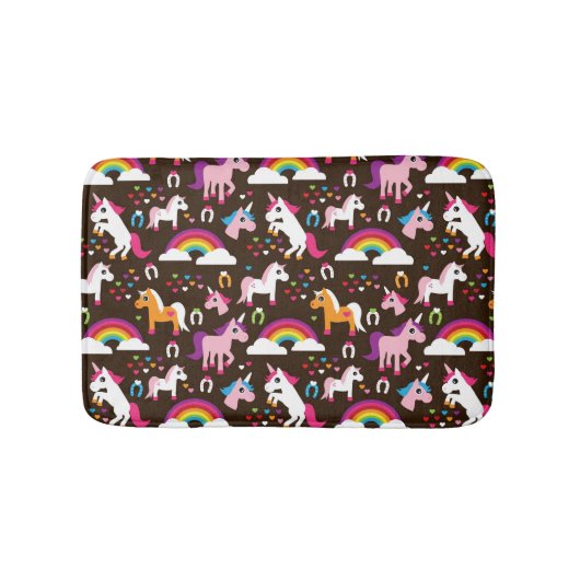 van de eenhoornregenboog kinder paard als badmat (Voorkant)