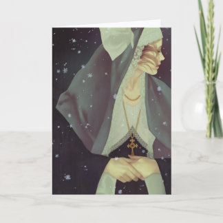 Van de "eerste Sneeuw" het Wenskaart Feestdagen Kaart