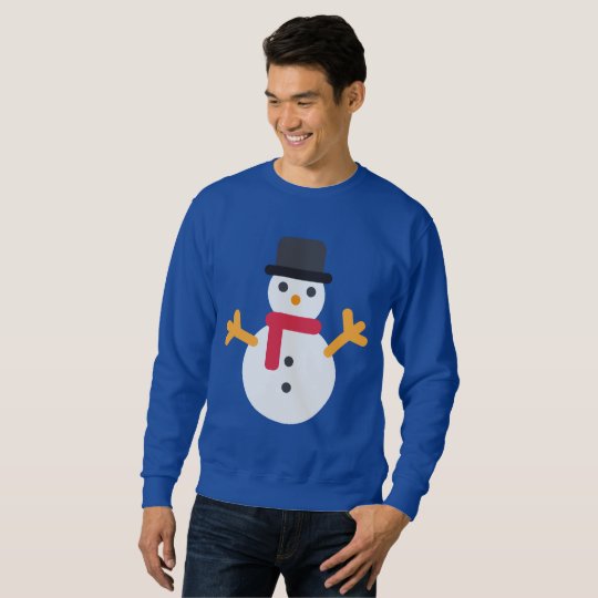 Van de emojisneeuwman van Kerstmis het mannen Trui