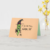 Van de ene heks naar de andere Halloween Kaart (Gele Bloem)