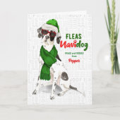 van de Engelse pointer-kerstman van de Dog Funny Feestdagen Kaart (Voorkant)