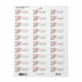 Van de familie begrafenis Memorial Pink Floral Etiket (Full Sheet)