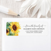 Van de familie begrafenis Memorial Zonnebloem Bloe Etiket (Insitu)