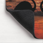 Van de Flamingo Sunset uitzicht romantische Tripty Muismat (Hoek)