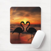 Van de Flamingo Sunset uitzicht romantische Tripty Muismat (Met muis)