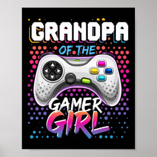 Van de Gamer Meisje Matching Videogame Verjaardags Poster
