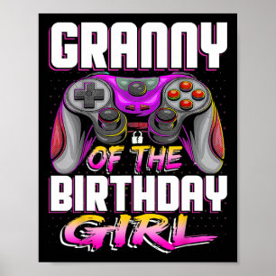 Van de Gamer Meisje Matching Videospel Verjaardag Poster
