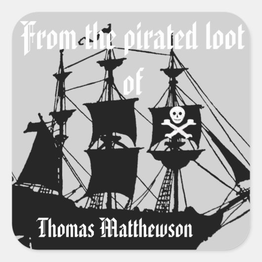 Van de gekopieerde Loot van.... Vierkante Sticker (Voorkant)