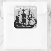 Van de gekopieerde Loot van.... Vierkante Sticker (Tas)