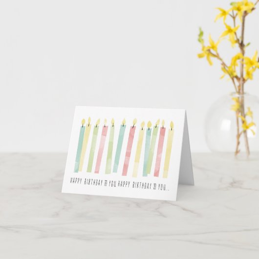 Van de "gelukkige Verjaardag" de wensen Kaart (Gele Bloem)