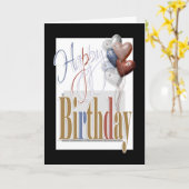 Van de "gelukkige verjaardags" pret de kaart (Gele Bloem)