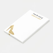 Van de "Gold Sequin High Hiel Fashionista" Post-it® Notes (Schuin)