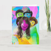 Van de Groepen Birthday-ballonnen Kaart (Voorkant)