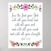 Van de Heer Uw God Floral Poster (Voorkant)