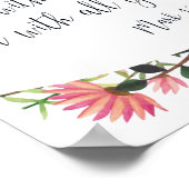 Van de Heer Uw God Floral Poster (Hoek)