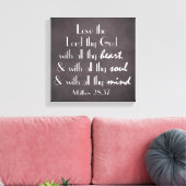 Van de Heer van God met alle Heart Bible Verse Canvas Afdruk (Insitu (Woonkamer))