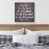 Van de Heer van God met alle Heart Bible Verse Canvas Afdruk (Insitu (Slaapkamer))