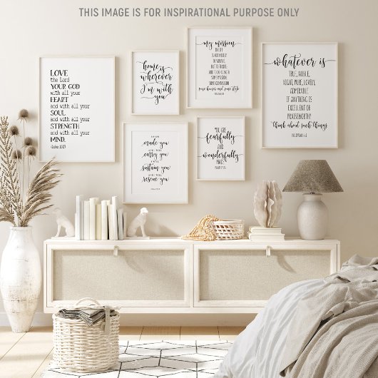 Van de Heer van je God, Luke 10:27 Poster