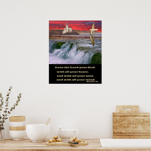 Van de Heer van uw God poster (Keuken)