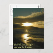 Van de het 113:3zonsondergang van de psalm de briefkaart (Voorkant / Achterkant)