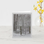 Van de het bossneeuw van de winter de kaart (Gele Bloem)