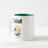 Van de het eieend van Balut het embryoei Tweekleurige Koffiemok (Voorkant links)