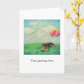 Van de het feestvarken leuke pret van de Duitse Kaart (Gele Bloem)