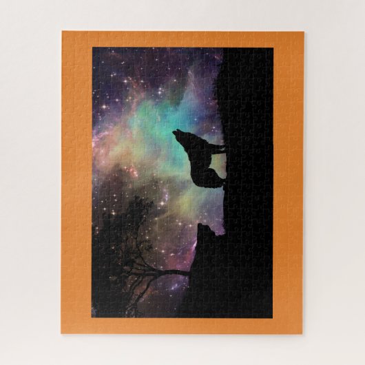 Van de het gehuilmaan van de wolf van de legpuzzel (Verticaal)