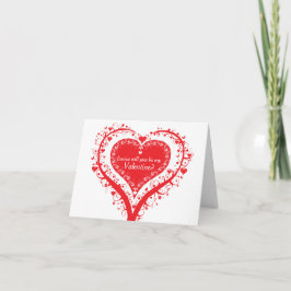 Van de het hartboom van de Valentijnsdag de rode Feestdagen Kaart