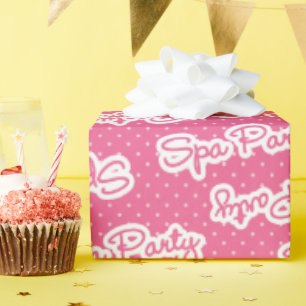 Van de het kuuroordpartij van de pret het roze van cadeaupapier