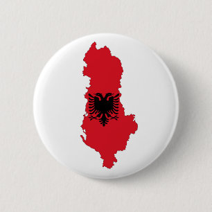 van de het landvlag van Albanië van de de Ronde Button 5,7 Cm