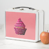 Van de het metaallunch van Cupcake de doos /white (In situ)