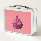Van de het metaallunch van Cupcake de doos /white (Voorkant)