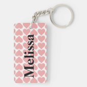 van de het patroonliefde van eenhoorn de roze sleutelhanger (achterkant)