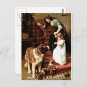 van de het "puppy"hond van heilige bernard de briefkaart (Voorkant / Achterkant)