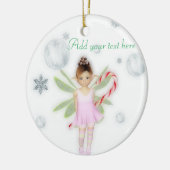 Van de het snoepfee van Kerstmis het klantgerichte Keramisch Ornament (Links)