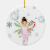 Van de het snoepfee van Kerstmis het klantgerichte Keramisch Ornament (Achterkant)