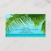 Van de het toerismeagent van de reis de exotische visitekaartje (Achterkant)