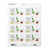 Van de het voedseltomaat van de ski de Kerst Etiket (Full Sheet)