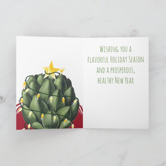 Van de het voedselverkoper van de Kerstboom van de Feestdagen Kaart (Binnen)