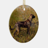 Van de hond aangepaste kerstboomversiering keramisch ornament (Rechts)