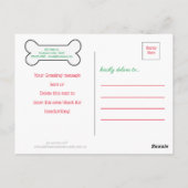 Van de Hond Kerst Kaarten - White Boxer Puppy (Achterkant)