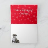 Van de hond kerstvakantie hond kaart (Binnen)