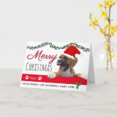 Van de hond kerstvakantie hond kaart (Gele Bloem)