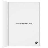 Van de hond Minimalistische Vaderdag Fotokaart (Binnen (Rechts))